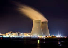 The nuclear power plant at night. Source: Photo by Nicolas HIPPERT on Unsplash