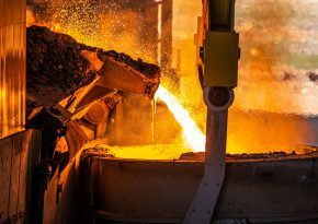 Iron during smelting process. Source: Iron ore in smelter. Source: Photo by yasin hemmati on Unsplash